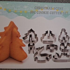 World Market Christmas Scene 8 Pc Cookie Cutter Set New In Box